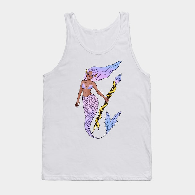 Bi Pride Candyfloss Mermaid Tank Top by TheDoodlemancer